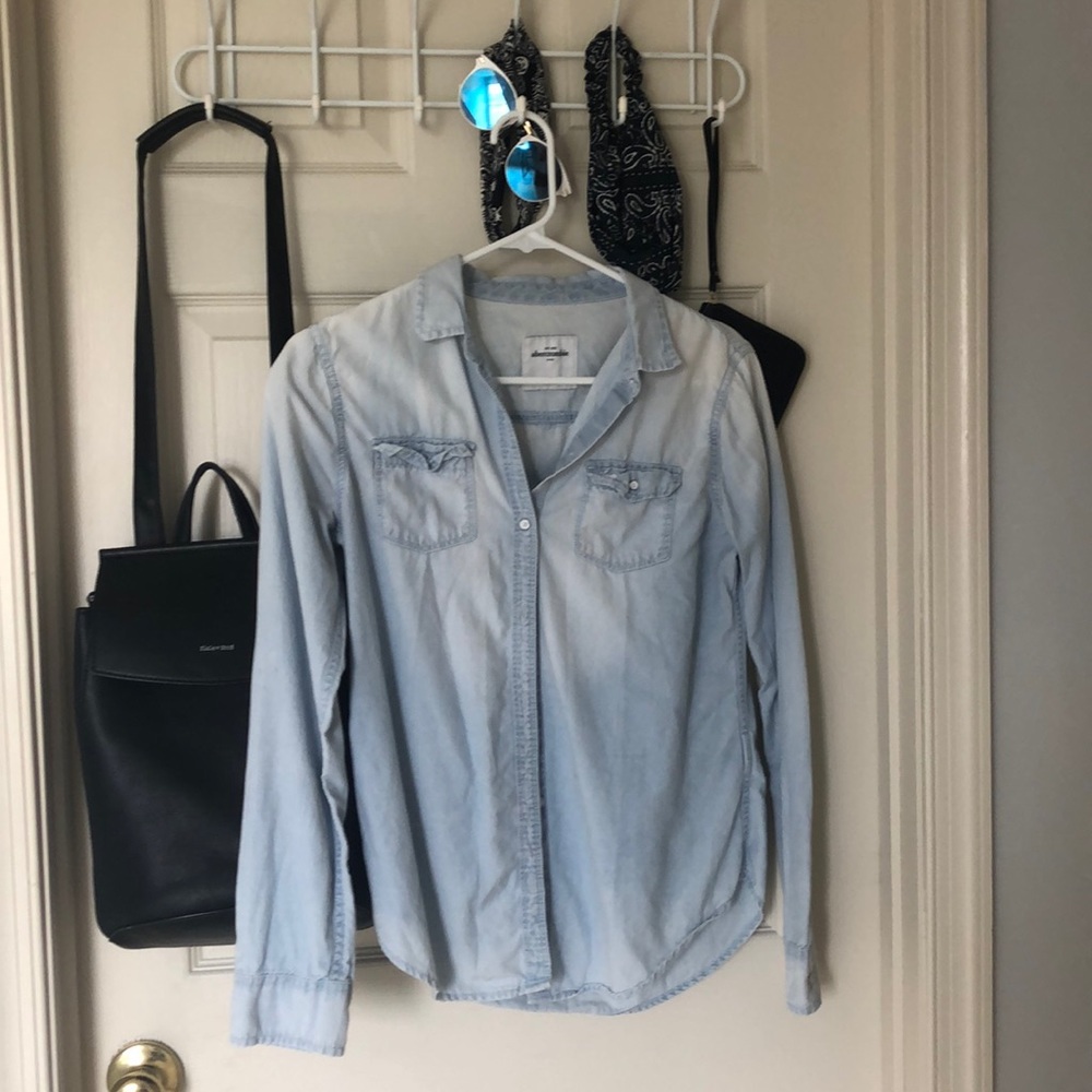 demon button down shirt